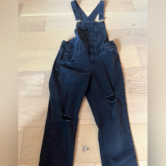 Blue Spice Women's Black Distressed Overalls - Picture 3 of 4